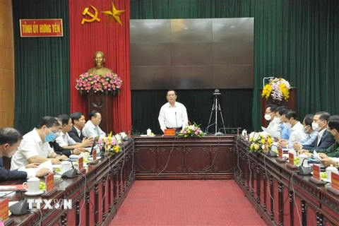 Ban Bí thư kiểm tra việc thực hiện Nghị quyết Trung ương 4 khóa XII và Quy định số 08-QĐ/TW tại Hưng Yên. (Ảnh minh họa: Đinh Tuấn/TTXVN)