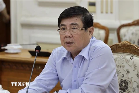 Ông Nguyễn Thành Phong, nguyên Chủ tịch Ủy ban Nhân dân Thành phố Hồ Chí Minh nhiệm kỳ 2016-2021. (Ảnh: Phương Hoa/TTXVN)