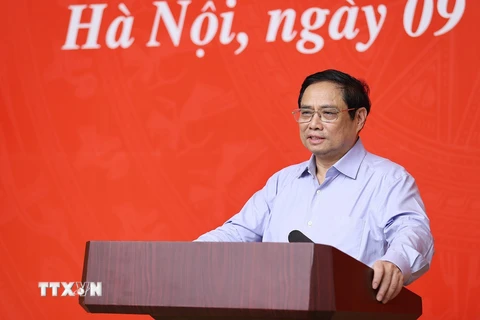 Thủ tướng Phạm Minh Chính phát biểu khai mạc hội nghị. 