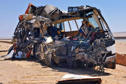 Hiện trường một vụ tai nạn xe buýt tại Ai Cập. (Ảnh minh họa: AFP/Getty Images)