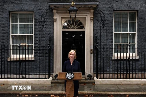 Thủ tướng Anh Liz Truss phát biểu tại London, Anh, ngày 6/9. (Ảnh: AFP/TTXVN)
