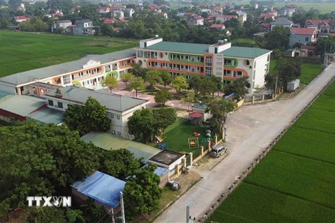 Huyện Sóc Sơn (Hà Nội) phấn đấu hết năm 2025 có 40% xã nông thôn mới nâng cao, 30% xã nông thôn mới kiểu mẫu. (Ảnh: Vũ Sinh/TTXVN)