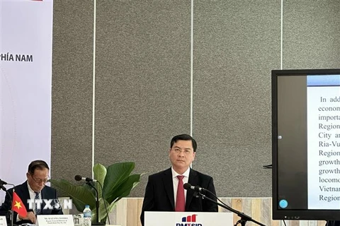 Ông Nguyễn Công Vinh, Phó Chủ tịch UBND tỉnh Bà Rịa-Vũng Tàu phát biểu tại Hội thảo. (Ảnh: Hoàng Nhị/TTXVN)