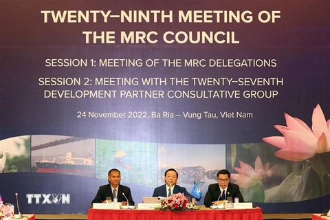 Phiên họp lần thứ 29 Hội đồng Ủy hội sông Mekong quốc tế. (Ảnh: Hoàng Nhị/TTXVN)
