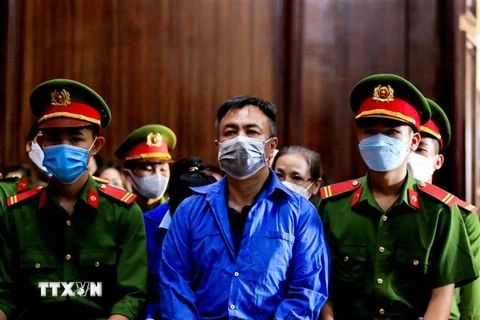 Bị cáo Nguyễn Minh Khải tại phiên tòa ngày 30/11. (Ảnh: Thành Chung/TTXVN)