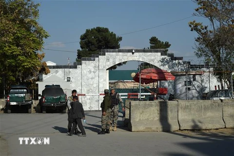 Quang cảnh bên ngoài Đại sứ quán Pakistan tại Kabul, Afghanistan. (Ảnh: AFP/ TTXVN)