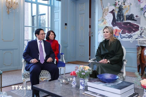 Thủ tướng Phạm Minh Chính gặp Hoàng hậu Hà Lan Máxima.