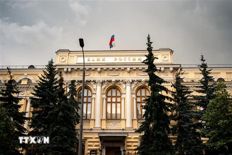 Trụ sở Ngân hàng Trung ương Nga tại Moskva. (Ảnh: AFP/ TTXVN)