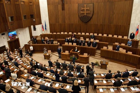 Toàn cảnh một phiên họp Quốc hội Slovakia tại Bratislava. (Ảnh: AFP/TTXVN)