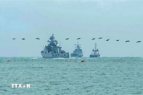 Tàu chiến Nga tham gia một cuộc tập trận hải quân. (Ảnh minh họa: AFP/TTXVN)