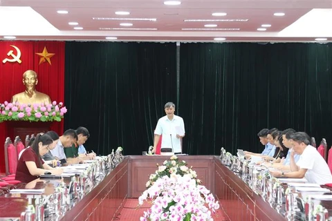 Toàn cảnh phiên họp của Ban Chỉ đạo phòng, chống tham nhũng, tiêu cực tỉnh Sơn La. (Ảnh: TTXVN phát)