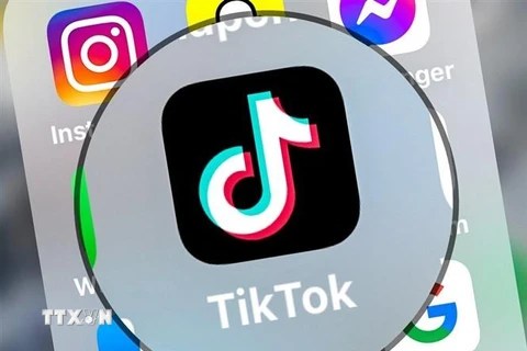 Biểu tượng của mạng xã hội TikTok. (Ảnh: AFP/TTXVN)