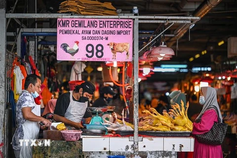 Một khu chợ ở Kuala Lumpur, Malaysia,. (Ảnh minh họa: AFP/ TTXVN)