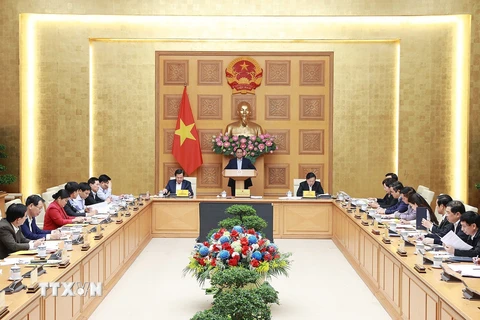 Thủ tướng Phạm Minh Chính chủ trì cuộc họp. 