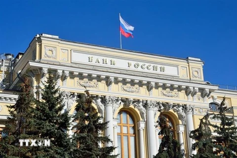 Trụ sở Ngân hàng Trung ương Nga ở Moskva. (Ảnh: Shutterstock/TTXVN)