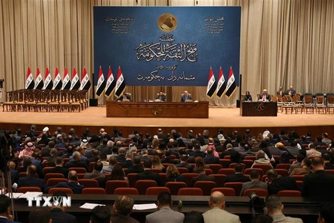 Quang cảnh một phiên họp Quốc hội Iraq tại thủ đô Baghdad. (Ảnh: AFP/TTXVN)