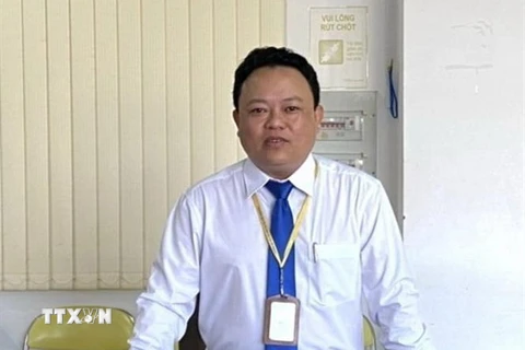 Ông Trịnh Út Mười bị bắt tạm giam để điều tra về hành vi lừa đảo chiếm đoạt tài sản. (Ảnh: TTXVN phát)