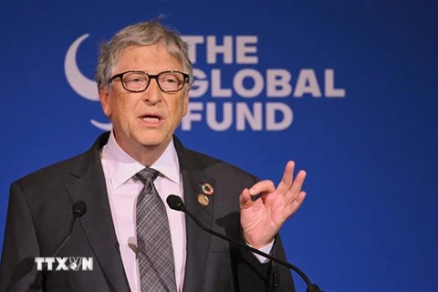 Tỷ phú Bill Gates phát biểu tại một sự kiện ở New York, Mỹ. (Ảnh: AFP/TTXVN)