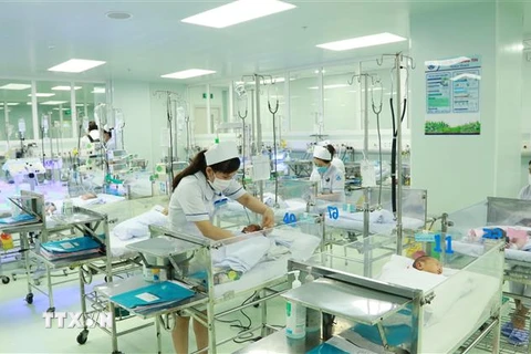 Trung tâm Sơ sinh - Bệnh viện Nhi đồng 1 Thành phố Hồ Chí Minh mới đưa vào hoạt động. (Ảnh: Đinh Hằng/TTXVN)
