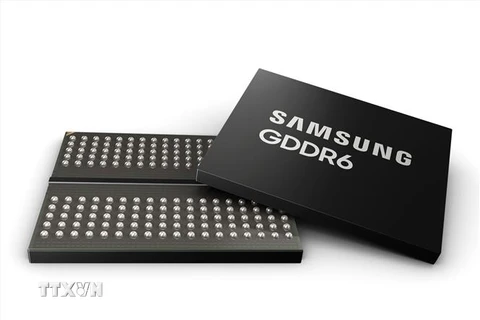 Một loại chip của hãng Samsung. (Ảnh: Yonhap/TTXVN)