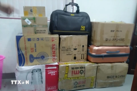 Số ma túy được lực lượng chức năng Tây Ninh thu giữ trong vụ vận chuyển 180kg ma túy về Việt Nam. (Ảnh: TTXVN phát)