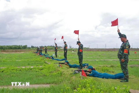 Hội thao Giáo dục Quốc phòng-An ninh học sinh THPT năm 2022 tại Bạc Liêu. (Ảnh: Chanh Đa/TTXVN)