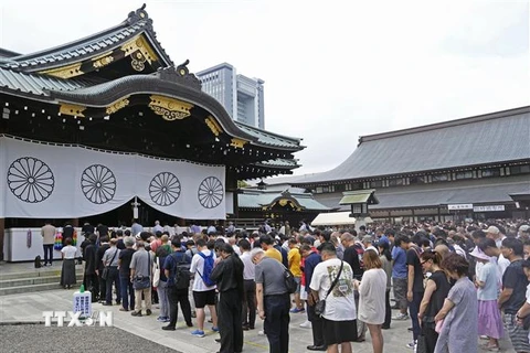 Đền Yasukuni. (Ảnh: Kyodo/TTXVN)