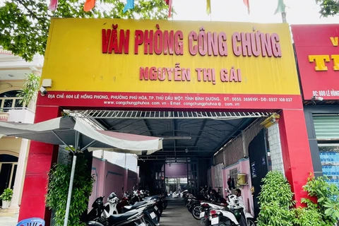 Văn phòng Công chứng Nguyễn Thị Gái. (Nguồn: Báo Điện tử Đại biểu Nhân dân)