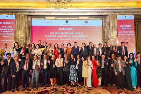Hội thảo Quốc tế tham vấn xây dựng hồ sơ thành phố Đà Lạt gia nhập mạng lưới các thành phố sáng tạo của UNESCO. (Nguồn: Vietnam+)