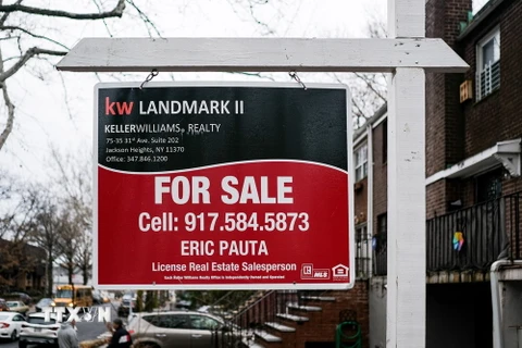 Một bất động sản được rao bán ở New York, Mỹ ngày 4/1/2023. (Ảnh: THX/TTXVN)