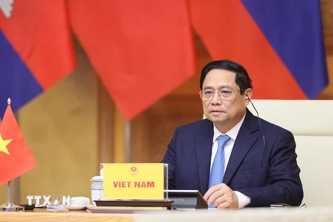 Thủ tướng Phạm Minh Chính phát biểu. (Ảnh: Dương Giang/TTXVN)