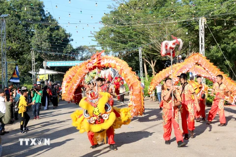 Lễ hội văn hóa-du lịch Dinh Thầy Thím 2023 ở Bình Thuận. (Ảnh: Nguyễn Thanh/TTXVN)
