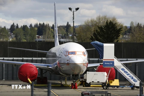 Máy bay 737 MAX 9 của Boeing tại nhà máy ở Renton, Washington, Mỹ. (Ảnh: AFP/TTXVN)