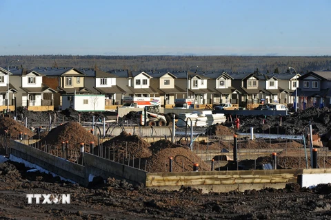 Những ngôi nhà được rao bán tại Alberta, Canada. (Ảnh: AFP/TTXVN)