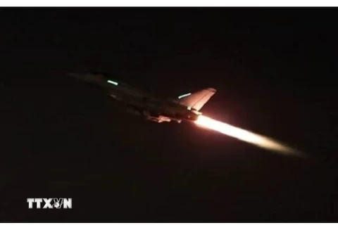 Máy bay chiến đấu của không quân Anh tham gia một chiến dịch không kích do Mỹ dẫn đầu nhằm vào lực lượng Houthi ở Yemen. (Ảnh: IRNA/TTXVN)
