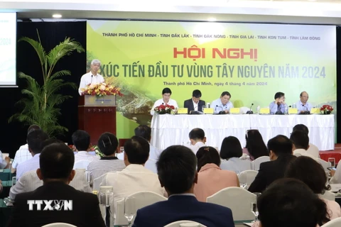 Hội nghị xúc tiến đầu tư vùng Tây Nguyên năm 2024. (Ảnh: Xuân Anh/TTXVN)