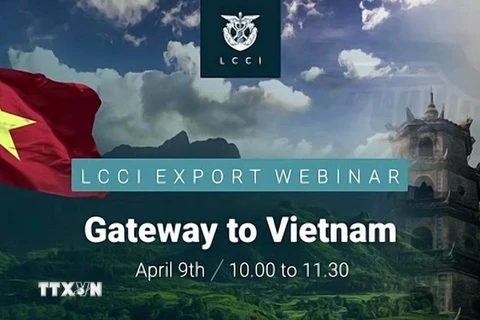 Hội thảo trực tuyến với chủ đề "Gateway to Viet Nam". (Ảnh: TTXVN phát)