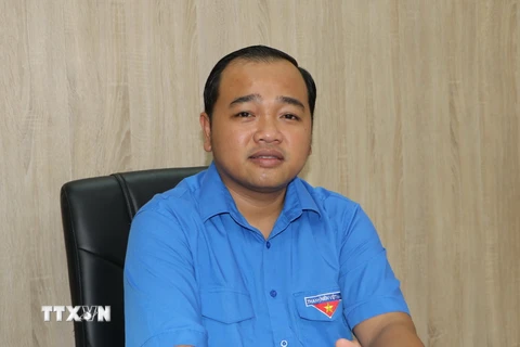 Anh Lê Văn Vin, Phó Bí thư Thường trực Tỉnh đoàn Quảng Ngãi. (Ảnh: Đinh Hương/TTXVN)