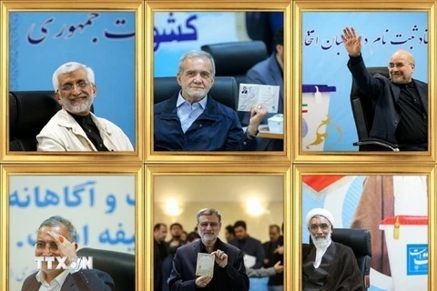 Các ứng cử viên được phê chuẩn cho cuộc bầu cử Tổng thống Iran. (Ảnh: IRNA/TTXVN)