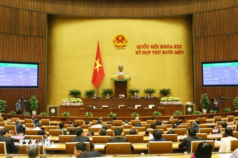 Quốc hội thông qua Nghị quyết phê chuẩn một số Phó Thủ tướng Chính phủ. (Ảnh: Nhan Sáng​/TTXVN)