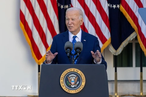 Tổng thống Joe Biden phát biểu tại Nhà Trắng ngày 26/11/2024. (Ảnh: THX/TTXVN)