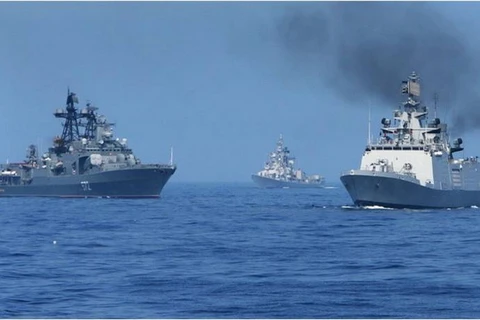 Hải quân Ấn Độ và Pháp tập trận chung ngoài khơi biển Goa