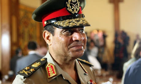 Bộ trưởng Quốc phòng Ai Cập, Tướng Abdel Fattah Al-Sisi. (Nguồn: Guardian)