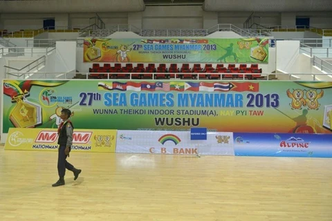 Nhà thi đấu trung tâm SEA Games ở Nay Pyi Taw. (Nguồn: AFP)