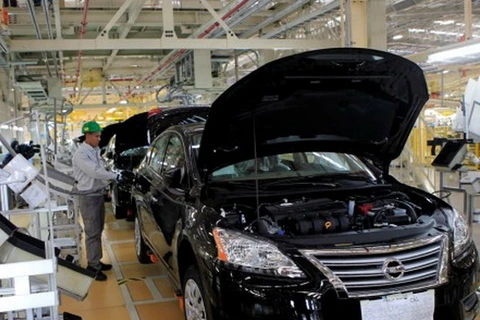 Dây chuyền sản xuất tại một nhà máy sản xuất của Nissan ở Aguascalientes, Mexico. (Nguồn: Reuters)