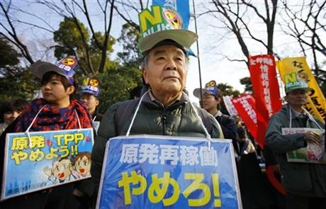 Người dân Nhật Bản biểu tình đòi chấm dứt điện hạt nhân. (Nguồn: AP)