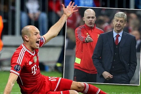 Dư âm Champions League: Wenger "nổi điên" vì Robben