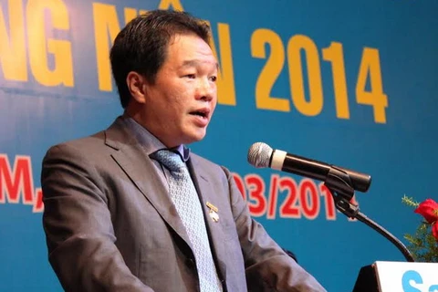 Tân chủ tịch Sacombank Kiều Hữu Dũng. (Ảnh: Hà Huy Hiệp/Vietnam+)