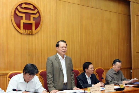 Phó Thủ tướng Vũ Văn Ninh phát biểu tại buổi làm việc. (Ảnh: An Đăng/TTXVN)