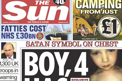 Báo lá cải Anh gây phẫn nộ với bài viết "Cậu bé quỷ Satan"